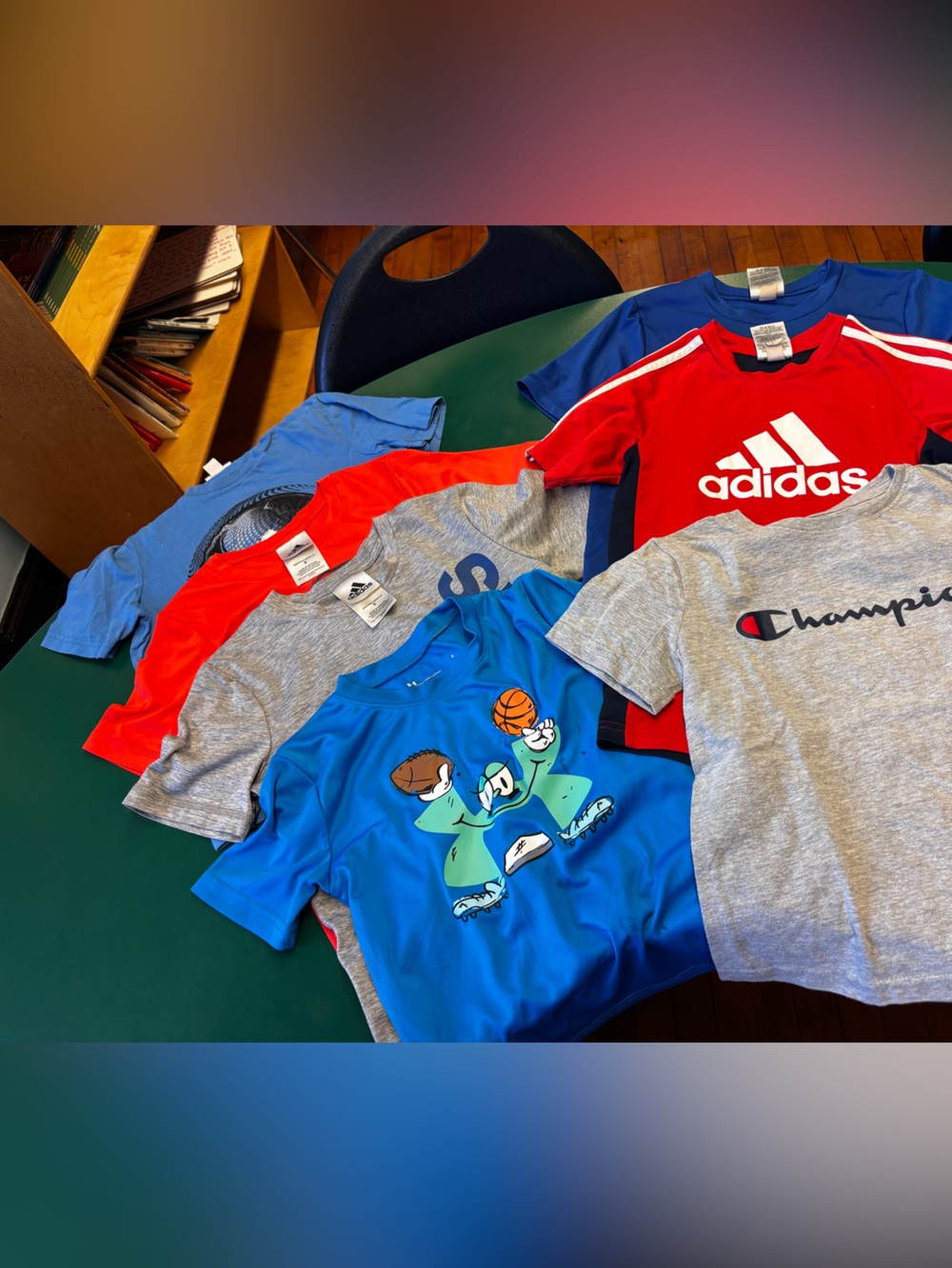 Lot of 7 adidas (champion) t shirt size 6